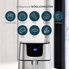 Princess Deluxe 182060 Airfryer 1700W - Premium Rustfrit Stål for Sundere Madlavning!
